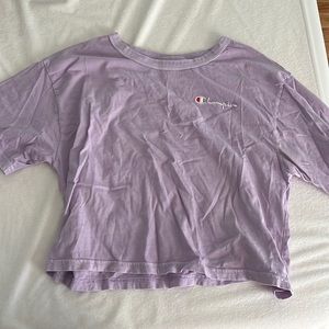 Purple Champion Cropped Tee